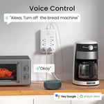 GHome Smart Plug Outlet Extender with USB Wall Charger and 3 Individual Smart Outlets, Compatible with Alexa and Google Home