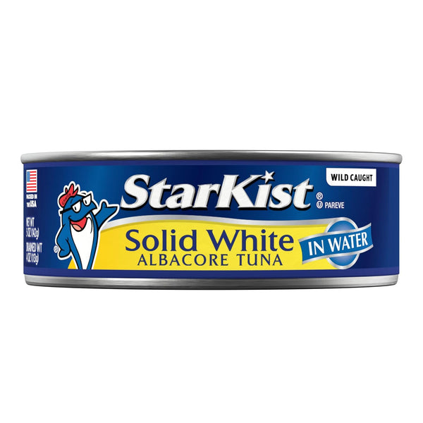 Starkist Solid White Albacore Tuna in Water, 5 oz Can, Dolphin Safe, Gluten Free, Keto and Paleo Friendly, 4 Pack