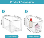 Vtopmart 4 Pack Large Stackable Storage Drawers for Kitchen and Bathroom