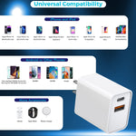 iPhone 17/16 Charger Block, 2Pack 20W Dual Port PD Fast USB C Wall Charger Adapter + USB A Quick Charging Brick Plug Compatible with iPhone Air/17/16/15/14/13/12/11/Pro Max/Plus/XS/XR/X,iPad,AirPods