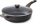 SENSARTE Nonstick 12 Inch Large Deep Frying Pan Skillet with Lid Induction Pan Healthy Non Toxic Cooking Pan