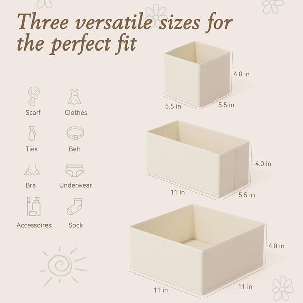 18-piece drawer organizer set for baby clothes and nursery storage