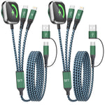 Multi Charging Cable for iPhone Watch Charger with Dual Type-C Ports