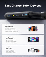 INIU 45W Fast Charging Portable Charger, 40% Smaller 10000mAh with Detachable Cable, Flight-Safe Travel Power Bank, USB C External Phone Battery Pack for iPhone 17 16 Pro iPad Samsung S26 Google etc