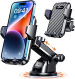 VANMASS【85+LBS Strongest Suction & Military-Grade Ultimate Car Phone Mount【Patent & Safety Certs】 Cell Phone Holder for Dash Windshield Vent for iPhone 17 Pro Max Automobile Accessory Kits,Ink Black