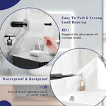 Stainless Steel black paper towel holder under cabinet or self adhesive wall mount for kitchen, bathroom, and pantry