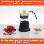 IMUSA 6 or 3 Cup Electric Espresso Maker for Coffee