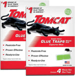 Tomcat Super Hold Glue Traps Mouse Size for Mice, Cockroaches, Spiders, and Scorpions, Ready-To-Use, 4 Traps