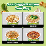 Nongshim Soon Veggie Cup Noodle Soup, 2.6 Oz, Pack of 6 - Bold Flavor, Plant-Based
