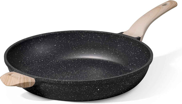 CAROTE Nonstick Frying Pan Skillet,Non Stick Granite Fry Pan Egg Pan Omelet Pans, Stone Cookware Chef's Pan, PFOA Free,Induction Compatible(Classic Granite, 8-Inch)