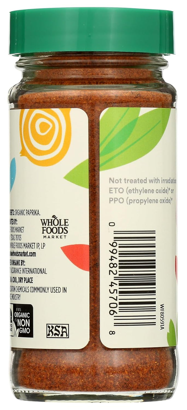 365 by Whole Foods Market, Organic Paprika, Non-GMO, Kosher Certified, 1.69 Ounce Seasoning