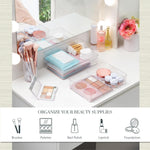 Stackable Clear Plastic Drawer Organizer Set Made in USA