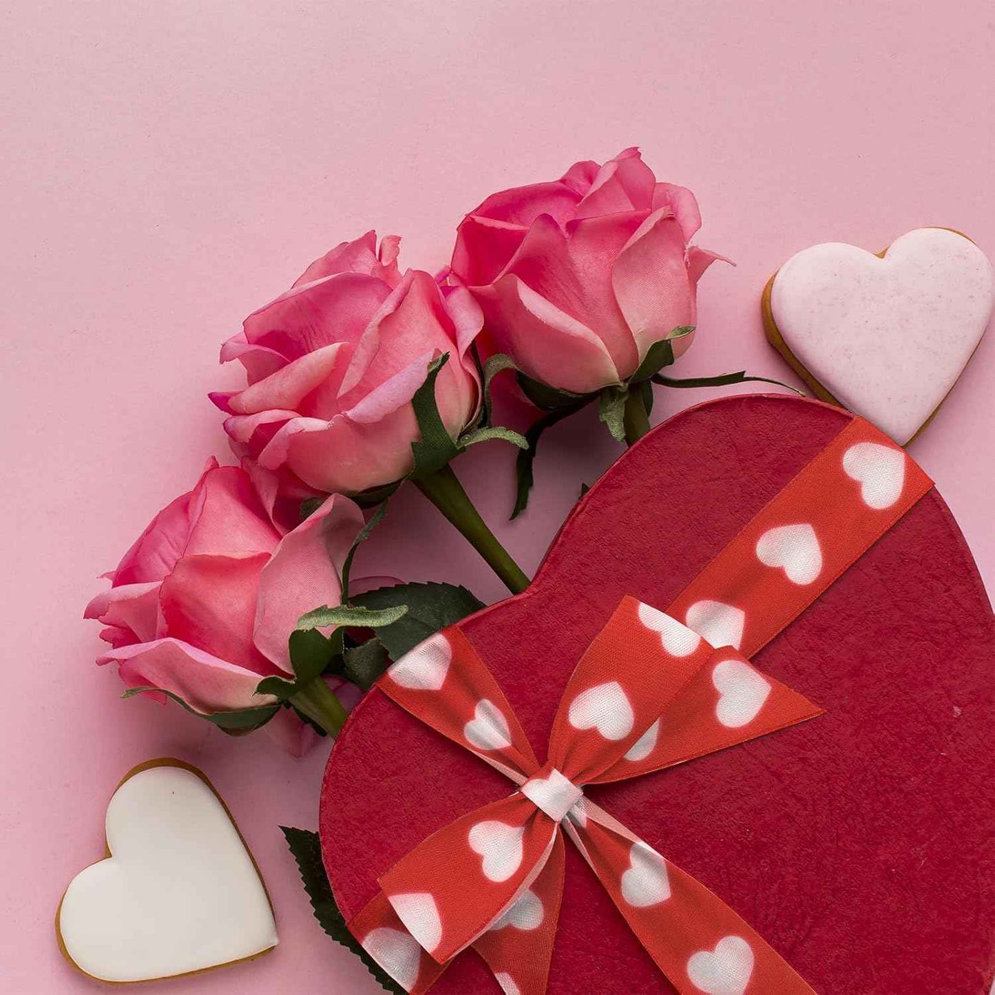 Valentine's Day Ribbon for Wreath Bow Wrapping Gifts, Plaid Red Hearts Patterned Ribbon 2.5" X 10 Yard Wired