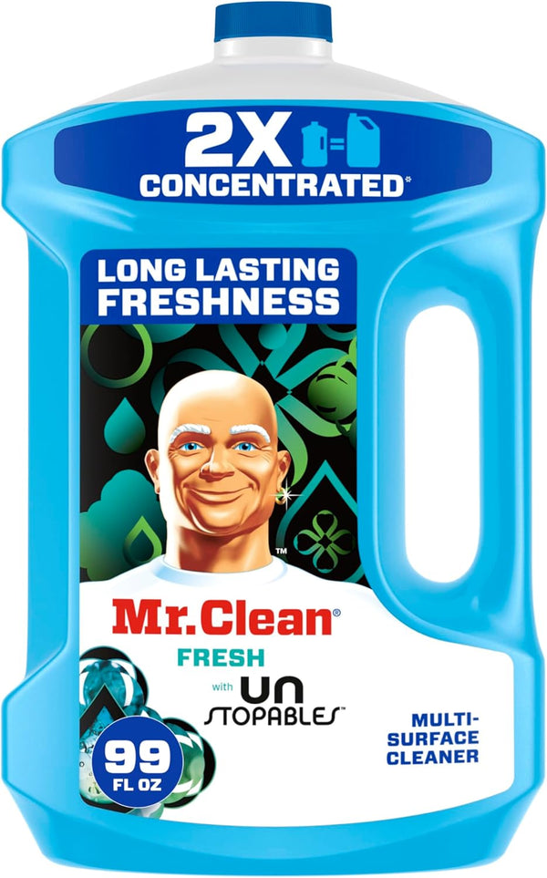 Mr. Clean 2X Concentrated Multi Surface Cleaner with Unstopables Fresh Scent 41 fl oz