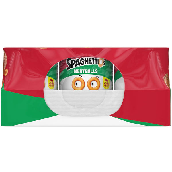 SpaghettiOs 15.6 oz Canned Pasta with Meatballs, 12 Pack, No Artificial Colors, No Added MSG