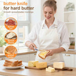 Heated Butter Knife, Smart Stainless Steel Electric Butter Spreader for Hard Butter, Cheese, Peanut Butter, Jam & Honey, Adjustable Heat (131℉/158℉), Rechargeable USB Kitchen Gadget Butter Knives
