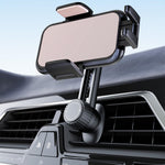 Phone Holders for Your Car: [Never Blocking] Air Vent Cell Phones Mount for iPhone 17 Pro Max & Samsung Android Smartphone [Thick Cases Friendly] Hands-Free Auto Mobile Phone Stand