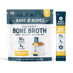 Bare Bones Beef Bone Broth Instant Powdered Mix Packets | 5g Collagen | 10g Protein | Keto & Paleo Friendly