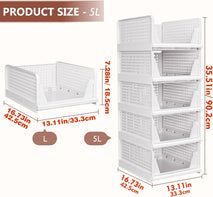 5 pack closet organizers storage box for wardrobe cupboard kitchen bathroom office