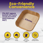 Air Fryer Liners for Cosori And Chefman 6QT: 200 PCS Air Fryer Liners Disposable, Square Airfryer Paper Parchment Sheets, Accessories for Chefman and Cosori, Compatible with 6 Quart Square Airfryers