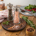 Soeos Himalayan Pink Salt Coarse Grain Kosher Salt Refill with Whole Black Peppercorns Non-GMO Verified Spice Seasoning Set