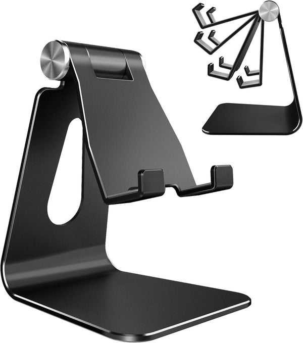 Adjustable Aluminum Phone Stand for Mobile Phones and E-Readers