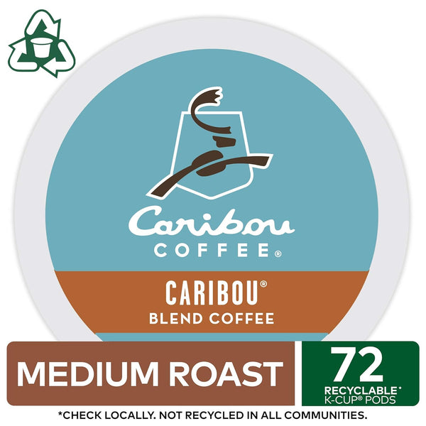Caribou Coffee Caribou Blend Keurig Single-Serve K-Cup Pod, Medium Roast, 72 Count