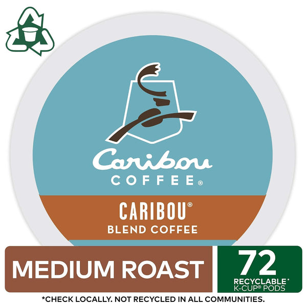 Caribou Coffee Caribou Blend Keurig Single-Serve K-Cup Pods, 72 Count, Medium Roast Coffee