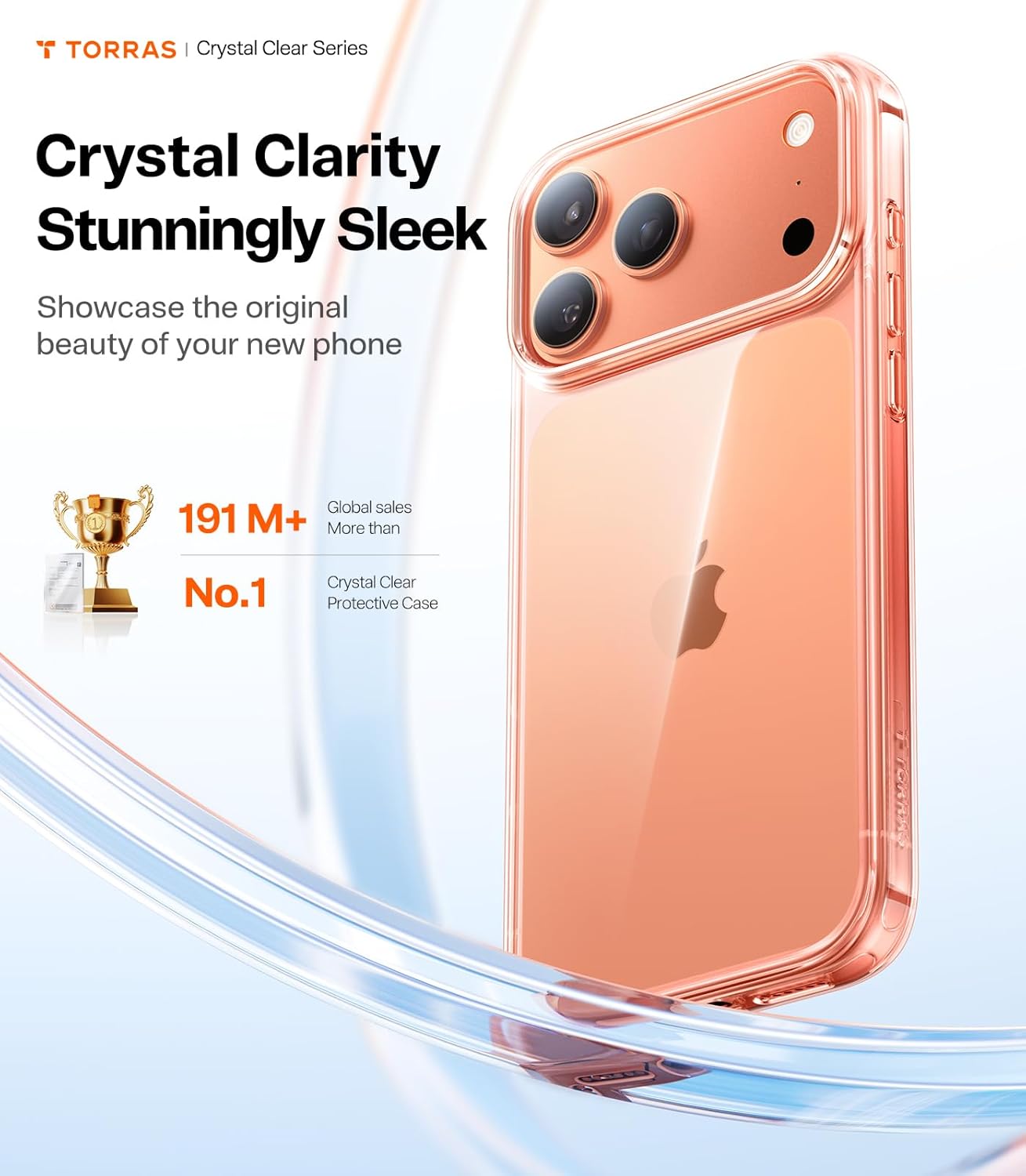 TORRAS for iPhone 17 Pro Case Crystal Clear, Ultra-Thin, 2025 Upgraded Non-Yellowing, Military-Grade Protection, Transparent Slim Case for iPhone 17 Pro Phone Case, Soft, Anti-Scratch, Clear - Rayz Mart