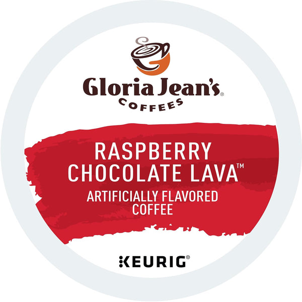 Gloria Jean's Coffees Raspberry Chocolate Lava Single-Serve Keurig K-Cup Pods Flavored Medium Roast Coffee 24 Count