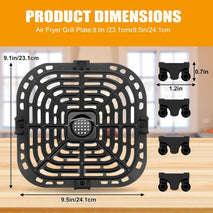 Air Fryer Replacement Tray for Instant Pot Vortex 6 in 1 6 QT Gourmia GAF735 6 QT, Original Air Fryer Accessories Grill Pan Plate Crisper Plate Rack Parts,Dishwasher Safe