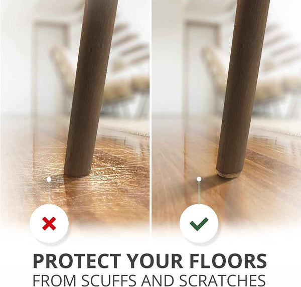 Felt Furniture Pads X-PROTECTOR 133 PCS, Premium Felt Pads for Wood Floor Protection, Brown and Beige, Protective Furniture Feet