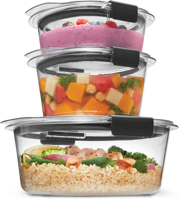 Rubbermaid Brilliance BPA Free 44-Piece Food Storage Containers Set Airtight Leak-Proof with Lids for Meal Prep Lunch and Leftovers