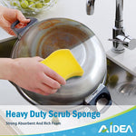 AIDEA Sponges Kitchen, 50 Pack Heavy Duty Dish Sponge, Cleaning Dish Scrubber for Home and Kitchen, Stink-Free Cleaning Supplies for Pots, Pans