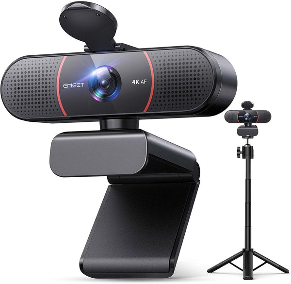 emeet c960 1080p webcam with 2 mics, 90° fov, usb type-a & a-to-c adapter, plug&play computer camera