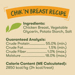 Pet 'n Shape Chik 'n Breast Jerky Dog, 1 Pound, Grain Free, No Artificial Additives