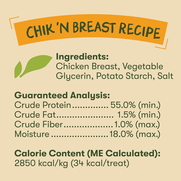 Pet 'n Shape Chik 'n Breast Jerky Dog, 1 Pound, Grain Free, No Artificial Additives