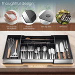 Extra Large Silverware Organizer for Kitchen Drawers and Utensil Holder