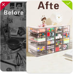 Acrylic Organizer with 20 Drawers for Office and Craft Storage