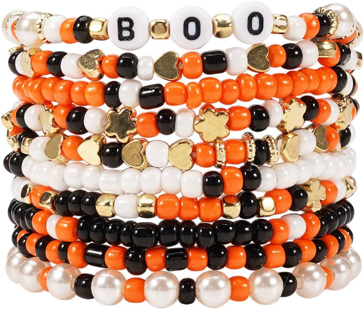 Twinfree Bohemian Bracelets for Women Stretch Multilayer Colorful Beads Bracelet with Charm Jewelry