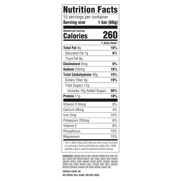 CLIF BAR Energy Protein Bars Crunchy Peanut Butter 15 Pack Non GMO