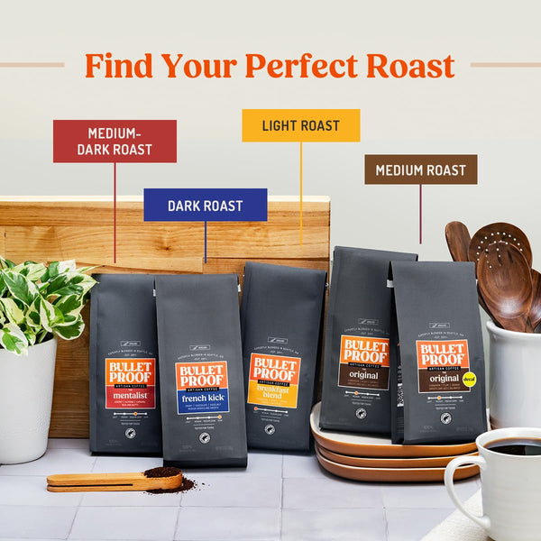 Bulletproof Original Medium-Roast Single-Serve Coffee Pods, 24 Count, 100% Arabica Beans