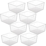 Extra Large Clear Plastic Storage Bins for Pantry Closet Laundry Room Organization