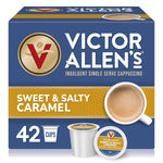 Victor Allen's Coffee Sweet and Salty Caramel Flavored Cappuccino Mix, 42 Count, Single Serve K-Cup Pods for Keurig K-Cup Brewers
