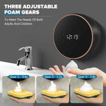 touchless automatic soap dispenser wall mount rechargeable foam black