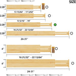 Bamboo drawer dividers for standard 16.6"-22" kitchen drawers, set of 4