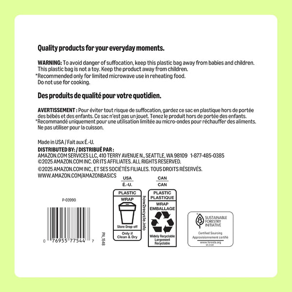 Amazon Basics Everyday Paper Plates, 8.62 Inch, Disposable, 200 Count, Packaging May Vary