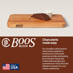 John Boos 18x12 Maple Wooden Cutting Board with Finger Grips Made in USA