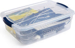 Clear Storage Bins with Lids, 6-Pack, Stackable, BPA-Free, Made in USA