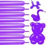 100Pcs 260 Balloons White Long Balloons for Balloon Garland Thickening Skinny Latex Twisting Balloon for Animals Modeling Christmas Birthday Wedding Party Decorations